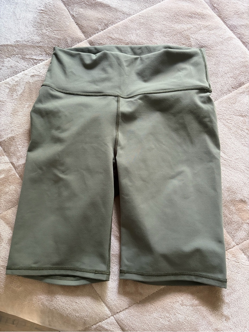 New Fabletics Olive Green High-Rise Shorts